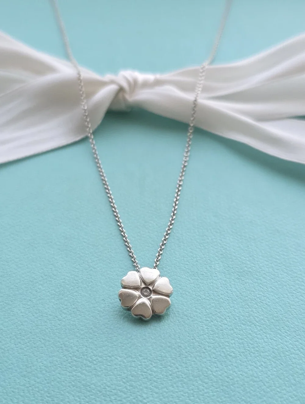 Retired Picasso's diamond crown of hearts pendant necklace